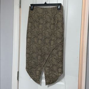 Snake skin print skirt